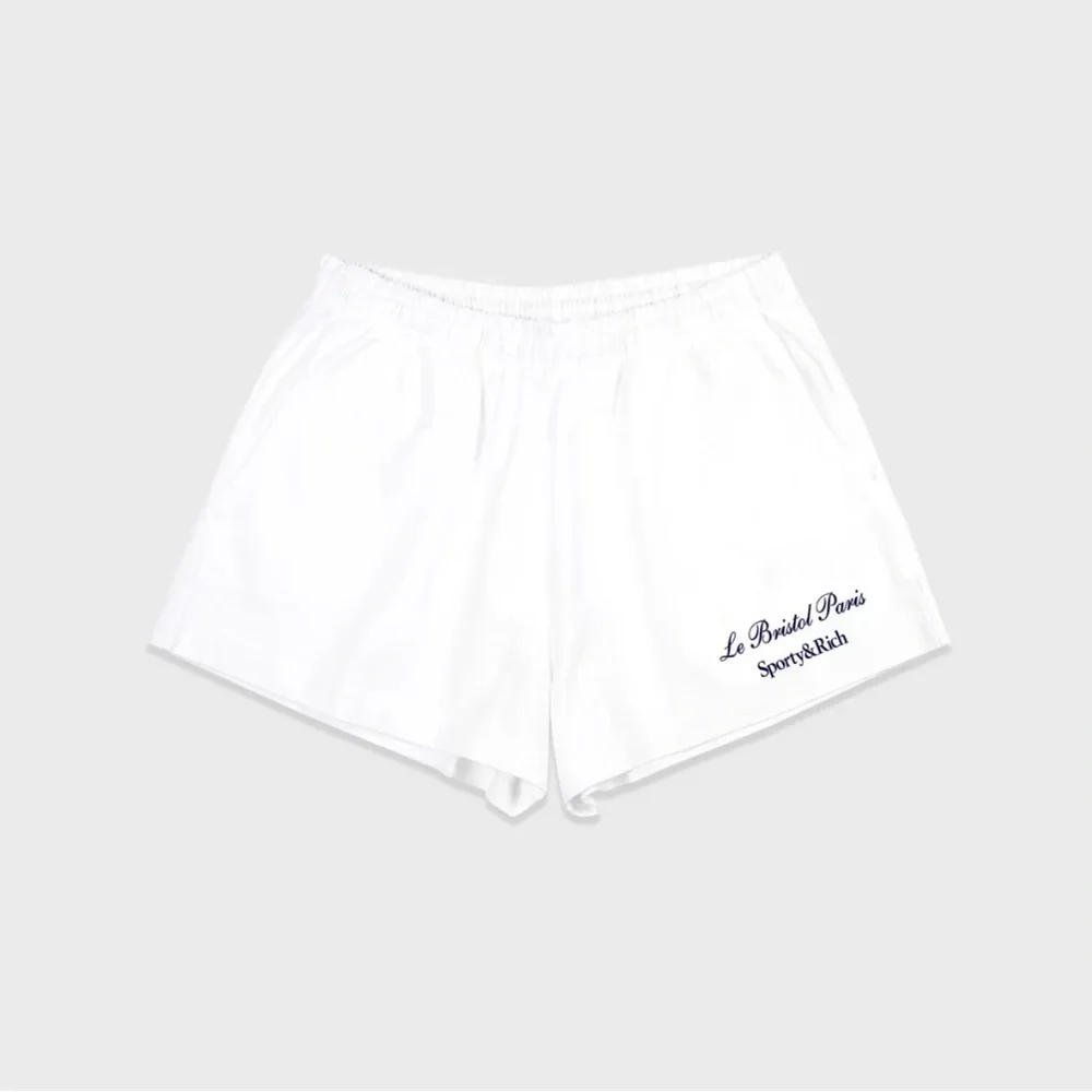 Sporty & Rich - Faubourg Disco Short - White/Navy - S - Picture 3 of 4